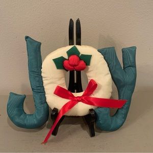 VTG Fabric Christmas Joy Door Hanging